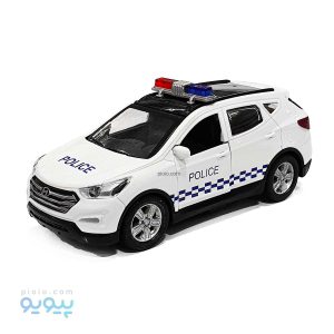 ماکت ماشین فلزی سانتافه پلیس سفید طاها تویز 1502p عمده و کارتنی-پیویو