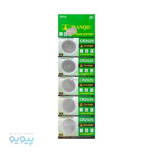 باتری سکه ای TIANQIUمدل CR2025 بسته 5عددی_پیویو