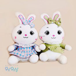 عروسک خرگوش پولیشی دخترانه پاپیون دار-پیویو