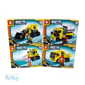 پک لگو ماشین راهسازی SY با 8طرح متفاوت ایتم 1584 عمده و کارتنی _پیویو