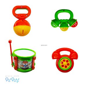 ست 4 تایی طبل و جغجغه آتا تویز آیتم Drums and rattles عمده و کارتونی-پیویو