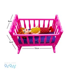 عروسک نوزاد با گهواره کوچک آتاتویز آیتم Doll with cradle عمده و کارتنی-پیویو