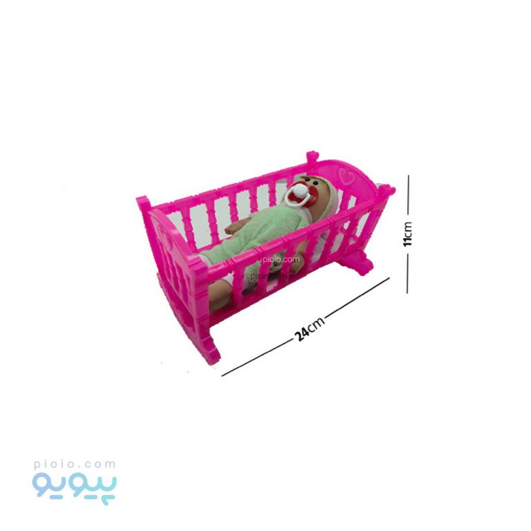 عروسک نوزاد با گهواره آتاتویز آیتم Doll with cradle عمده و کارتنی-پیویو