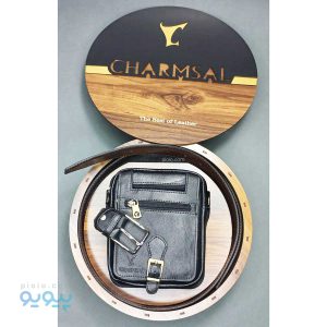 ست کیف دوشی کمربند چرم گاوی چرمسال،پیویو