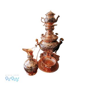 سرویس کامل سماور برنجی 5 پارچه،پیویو