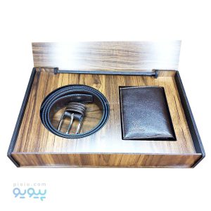 ست کیف پول و کمربند چرم گاوی چرمسال،پیویو