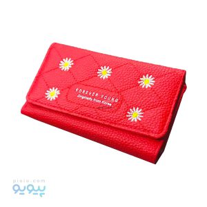 کیف پول زنانه سه لت طرح گل-پیویو