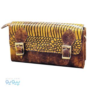 کیف پاسپورتی سه طبله دوشی چرم دسترنگ،پیویو