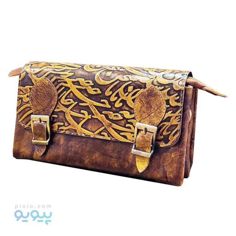 کیف پاسپورتی سه طبله دوشی چرم،پیویو