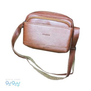 کیف دوشی چرم مصنوعی طرح رو زیپ زنانه،پیویو