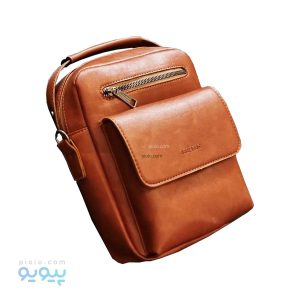 کیف دوشی چرم مصنوعی طرح جلو جیب،پیویو