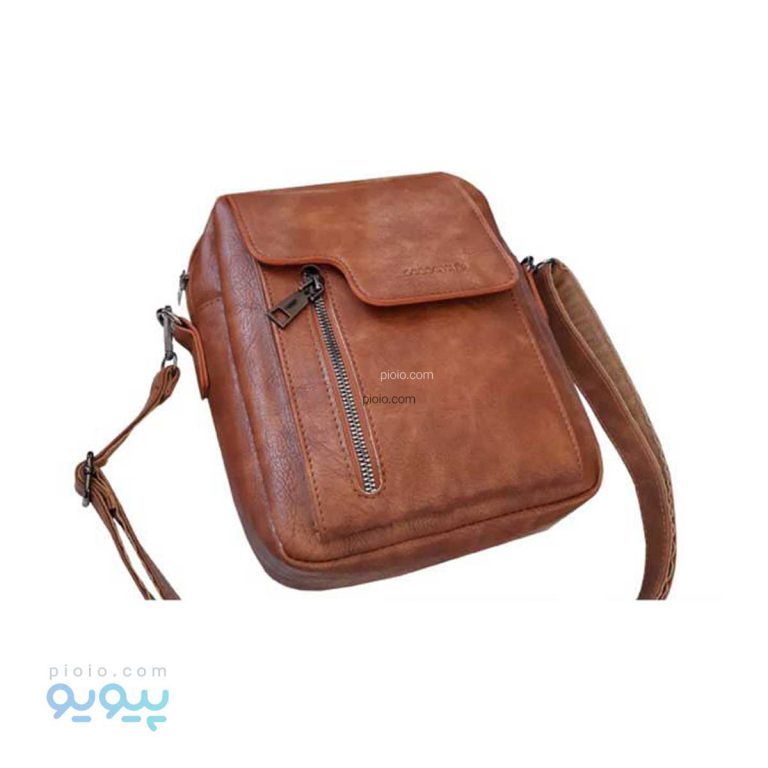 کیف دوشی طرح جلو جیب چرم مصنوعی،پیویو