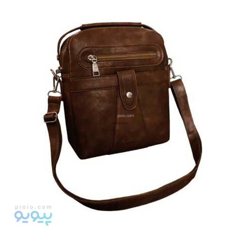 کیف دوشی طرح جلو دکمه چرم مصنوعی آراز،پیویو