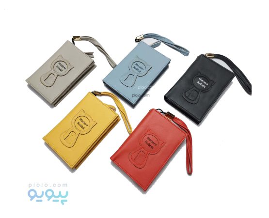 کیف پول زنانه ایستاده طرح گربه آیتم 1267 عمده و کارتنی