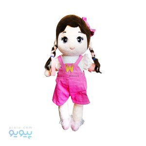 عروسک پارچه ای دختر مو مخملی-پیویو