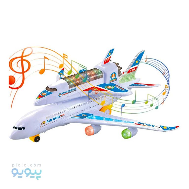 اسباب بازی هواپیمای ایرباس A380 دو طبقه آیتم W258-3 عمده و کارتنی-پیویو