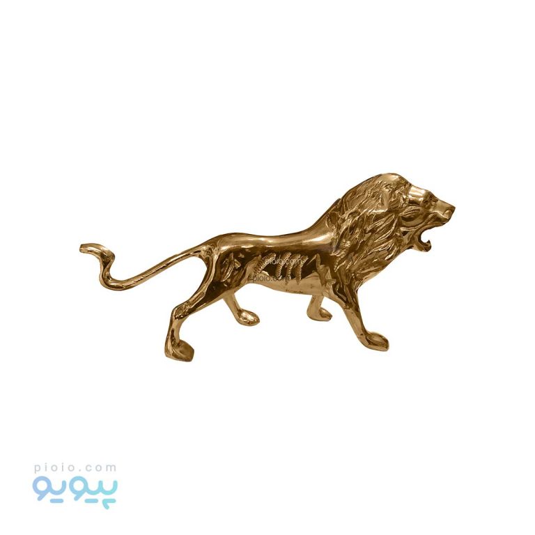 مجسمه دکوری برنجی طرح شیر پیویو