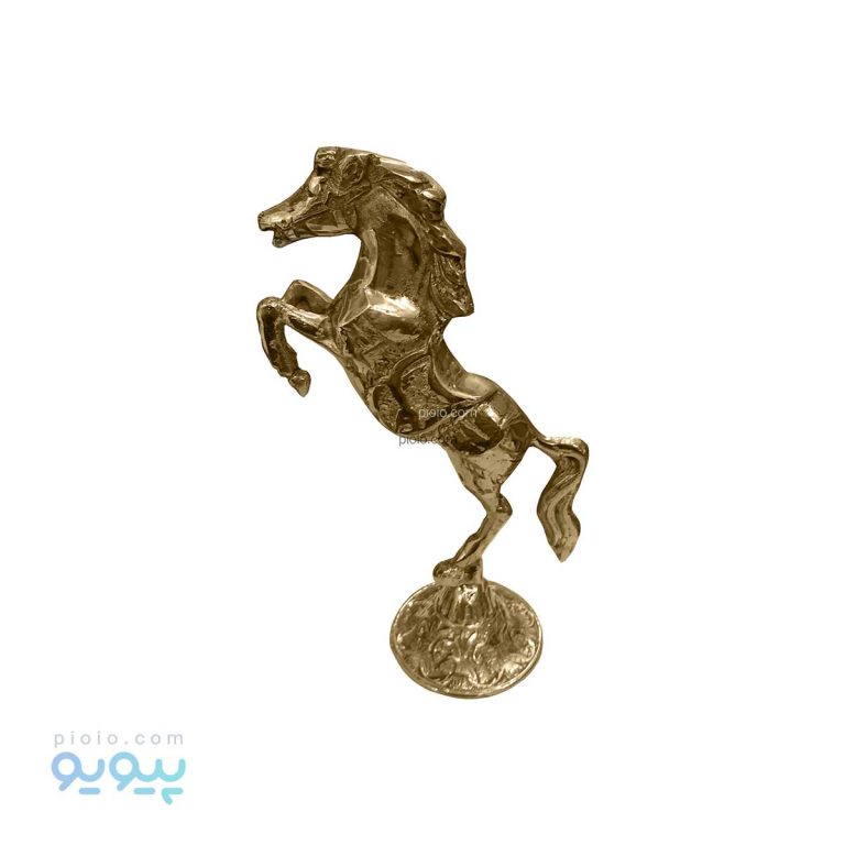 مجسمه دکوری برنجی طرح اسب پیویو