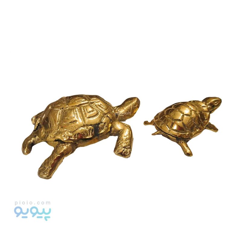 مجسمه دکوری برنجی طرح لاک پشت پیویو