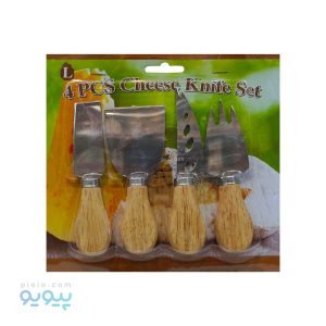 ست کارد پنیر خوری دسته چوبی عمده و کارتنی،پیویو