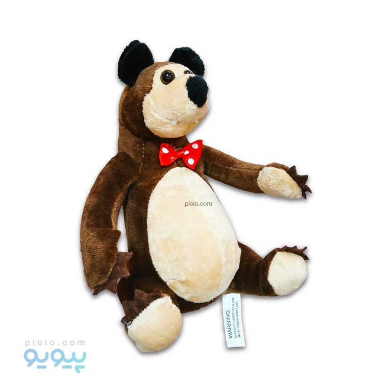 عروسک خرس میشا پاپیون دار_پیویو