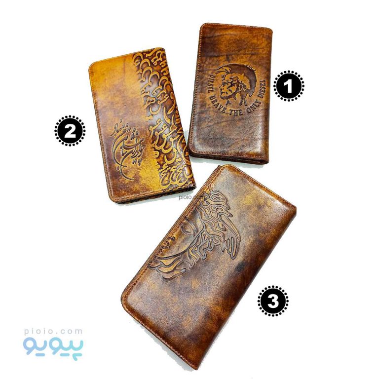کیف پول چرم کتی دسترگ طرح دار،پیویو