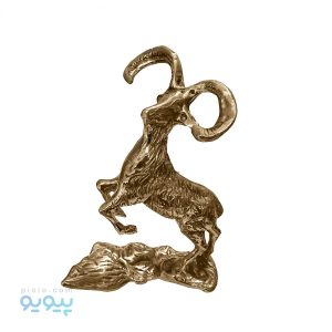 مجسمه دکوری برنجی طرح بزکوهی پیویو
