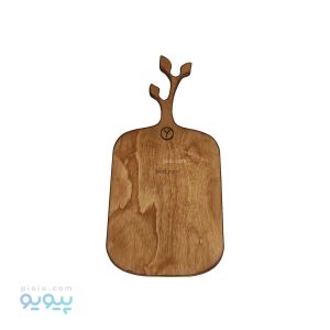 تخته سرو چوبی طرح شاخه و برگ مستطیل _پیویو