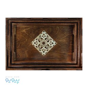 سینی چوبی سه عددی طرح چهارپر عمده و کارتنی،پیویو