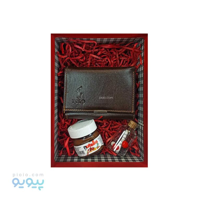 پک کادو ولنتاین کیف پول مردانه چرم طبیعی پولو،پیویو