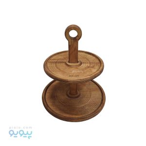 اردو خوری دو طبقه چوبی دسته دار گرد آیتم 4157_پیویو