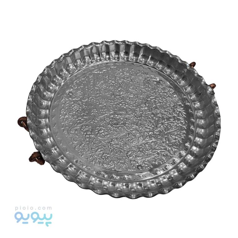 سینی مسی گل پرسی دسته دار آیتم 3270_پیویو