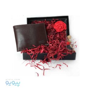 پک ولنتاین با کیف پول مردانه قهوه ای،پیویو