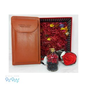 باکس ولنتاین با کیف پول چرم زنانه،پیویو