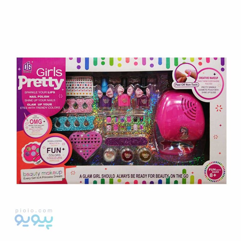 اسباب بازی مانیکور ناخن Pretty girls به همراه دستگاه UV - پیویو