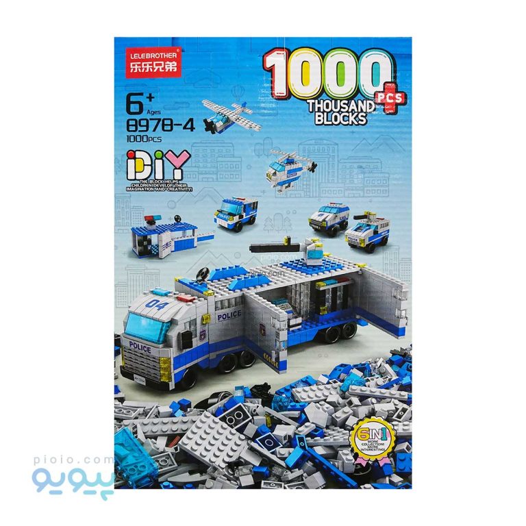 لگو ساختنی پایگاه پلیس 1000 قطعه مدل DIY 6 In 1 کد 8978-پیویو