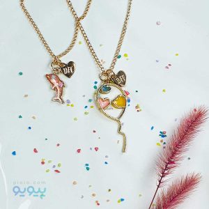 نیم ست گردنبند و دستبند طرح بادکنک و دلفین-پیویو