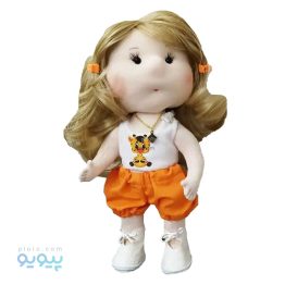 عروسک روسی دختر لباس نارنجی-پیویو