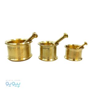 هاون طلایی برنجی زعفران |پیویو