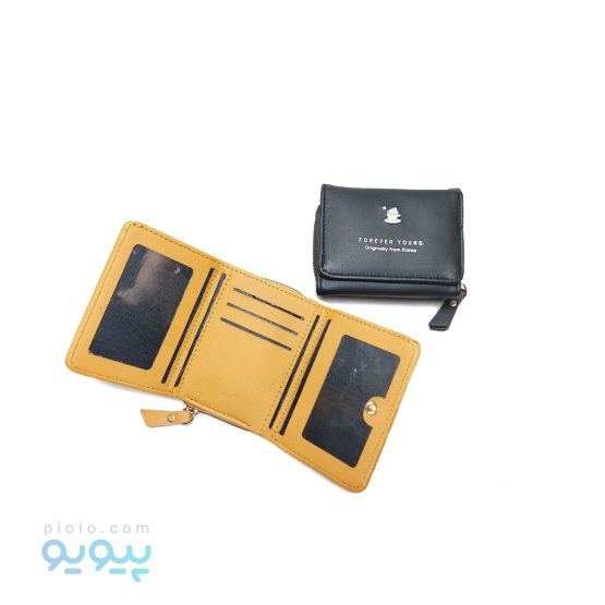 کیف پول دخترانه آکاردئونی جلو دکمه کد 75042 تک و عمده - تصویر 3
