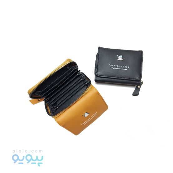 کیف پول دخترانه آکاردئونی جلو دکمه کد 75042 تک و عمده - تصویر 2