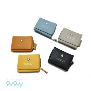 کیف پول دخترانه آکاردئونی جلو دکمه کد 75042 | پیویو