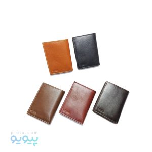 کیف پول نیم کتی چرم گاوی برگه کنار کد 61067 | پیویو