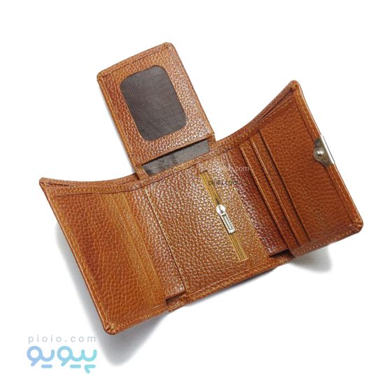کیف پول سه لت مردانه چرم گاوی کد 61065 تک و عمده - تصویر 3