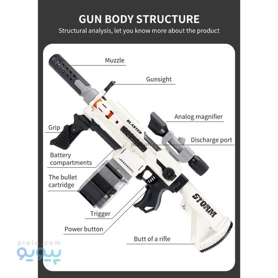 تفنگ اسباب بازی شارژی رگباری