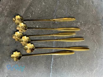 قاشق شربت خوری استیل طرح گل،پیویو