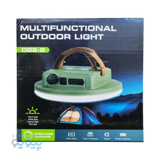چراغ کمپینگ آویز دار شارژی آیتم D82-2 ،پیویو