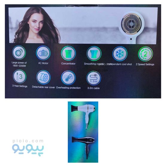 سشوار حرفه ای وی جی آر آیتم V-414 - تصویر 3