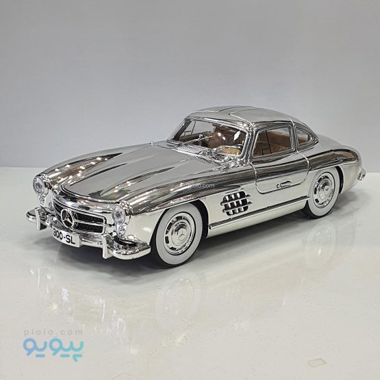 ماکت ماشین فلزی بنز SL300 نقره ای مقیاس 1:24