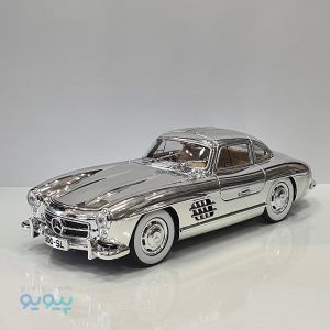 ماکت ماشین فلزی بنز SL300 نقره ای مقیاس 1:24